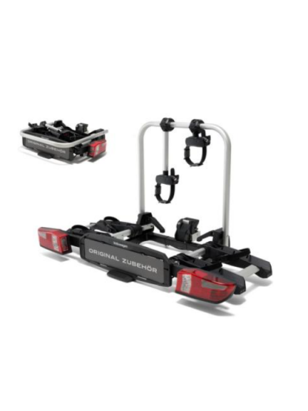 Portabicicletas para el dispositivo de remolque 2 bicicletas, «Premium II», plegable