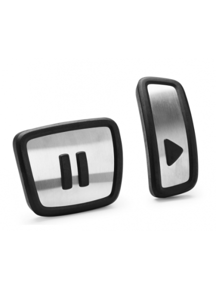 Juego de cubiertas de pedales "Play and Pause Design", solo para vehículos eléctricos