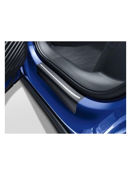 Lámina protectora para listones de acceso negro/plata, delante y detrás