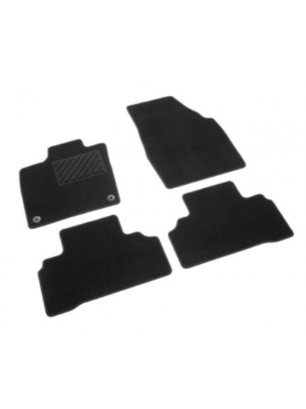Alfombrillas textiles, negro satinado