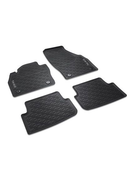 Alfombrillas cuatro estaciones delanteras y traseras, negro titanio
