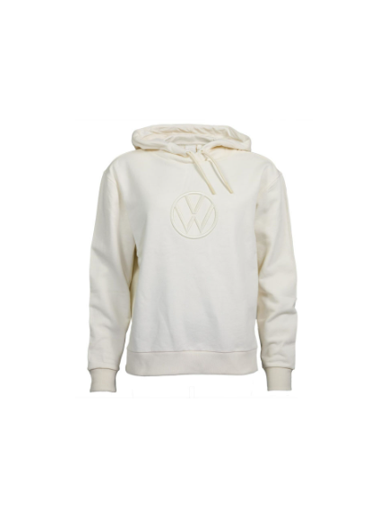 Sudadera blanca con capucha, mujer