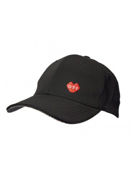 Gorra béisbol, negra y roja, GTI