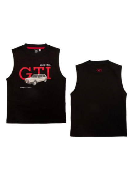 Camiseta sin mangas negra de niños GTI