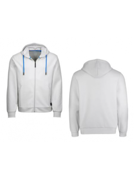 Chaqueta con capucha y cremallera para hombre, gris, R Collection