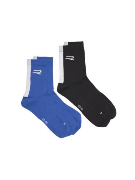 Calcetines, pack doble, negro/azul, R Collection