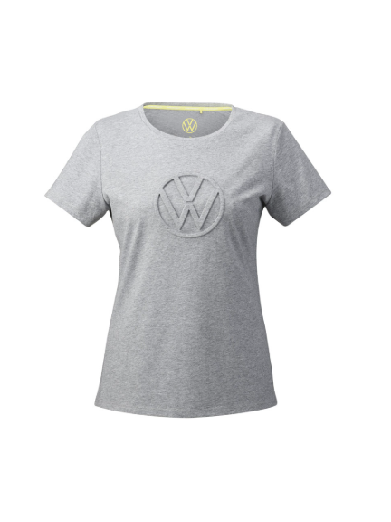 Camiseta gris Logo 3D Volkswagen Mujer