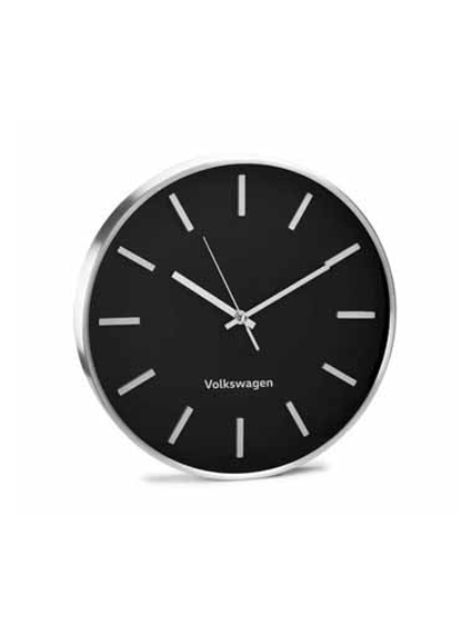Reloj de pared plata/azul oscuro, Colección Volkswagen