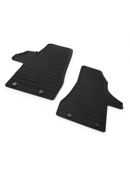 Alfombrillas cuatro estaciones delantera/o, 2 piezas, Negro Titanio