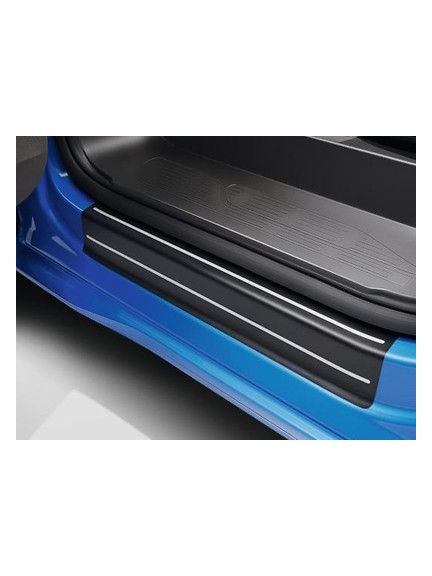 Lámina protectora para listones de acceso negro/plata, delantero