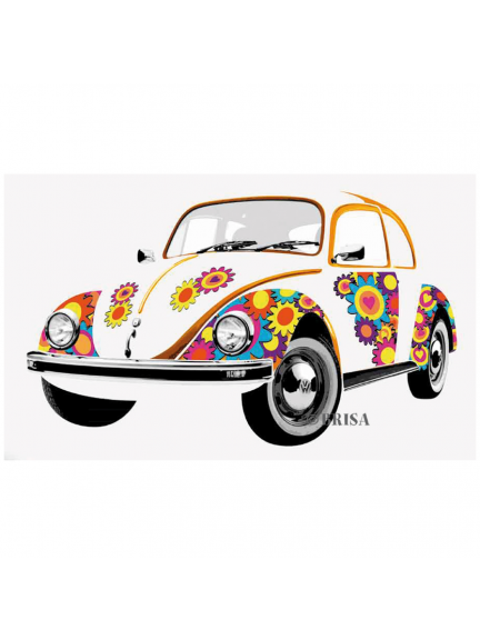 Adhesivo pared VW BEETLE "Flores"