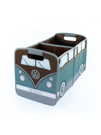 Caja de almacenamiento pegalbe VW T1 Bus, azul y marron