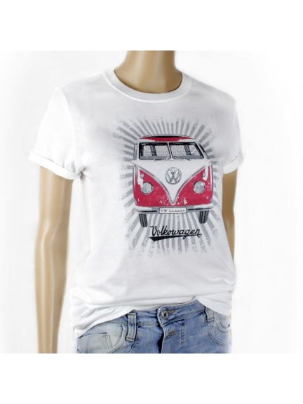 Camiseta VW T1 unisex, roja 