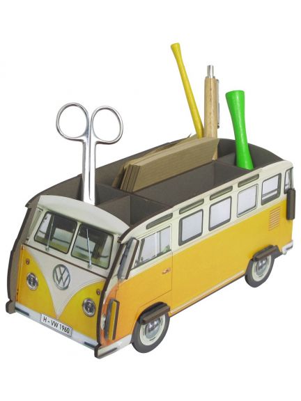 Portalápices de escritorio VW T1 Bus, amarrilo