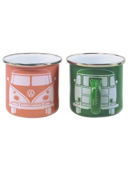 Taza esmaltada VW, juego de 2, 350 ml