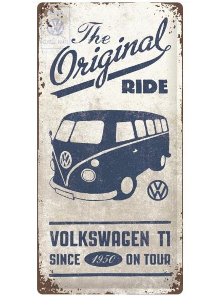 Cartel Chapa VW BUS ORIGINAL RIDE