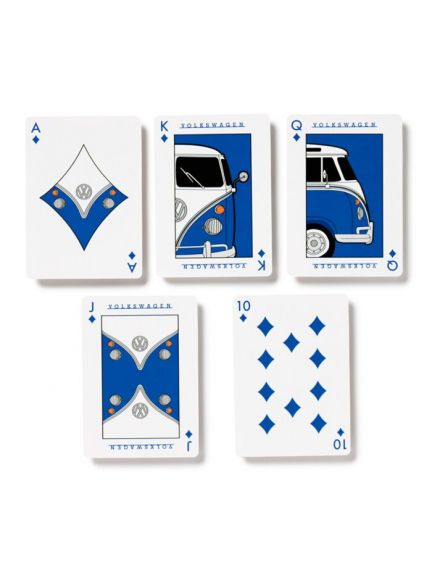 Baraja de cartas Caravana Volkswagen VW Azul